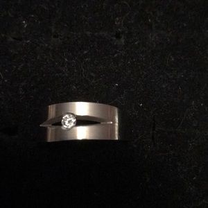 Stainless still band with cz sz11